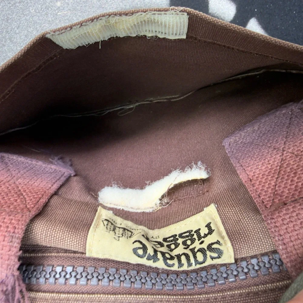 Lands End Square Rigger Canvas Laptop Briefcase Messenger Bag Brown Size OS